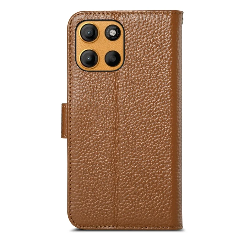 For Motorola Moto G86 5G / G86 Power 5G Case RFID Blocking Wallet Split Leather Phone Cover - Brown