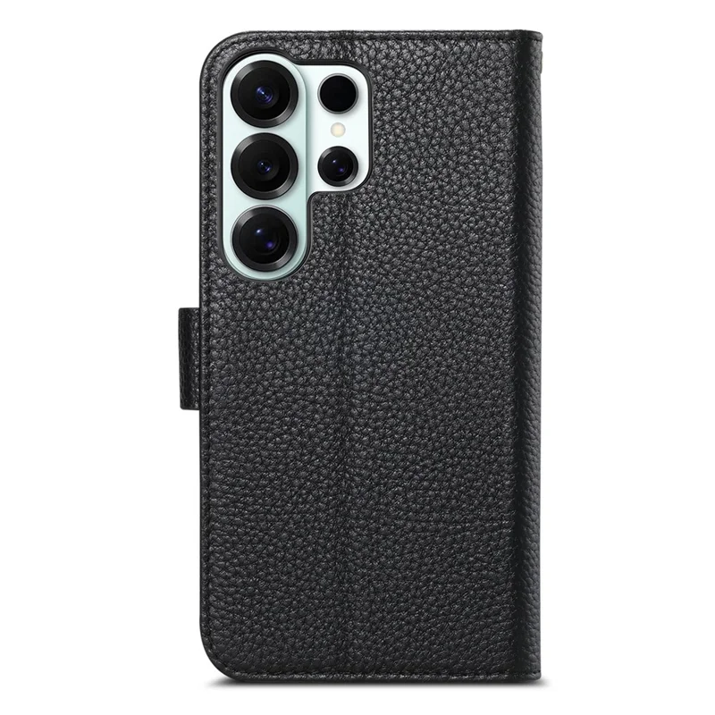 For Samsung Galaxy S26 Ultra Case RFID Blocking Wallet Split Leather Phone Cover - Black