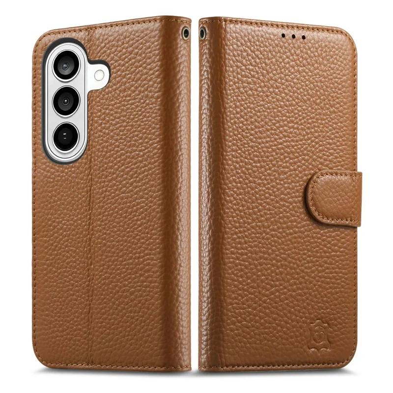 For Samsung Galaxy A27 5G Case RFID Blocking Wallet Split Leather Phone Cover - Brown