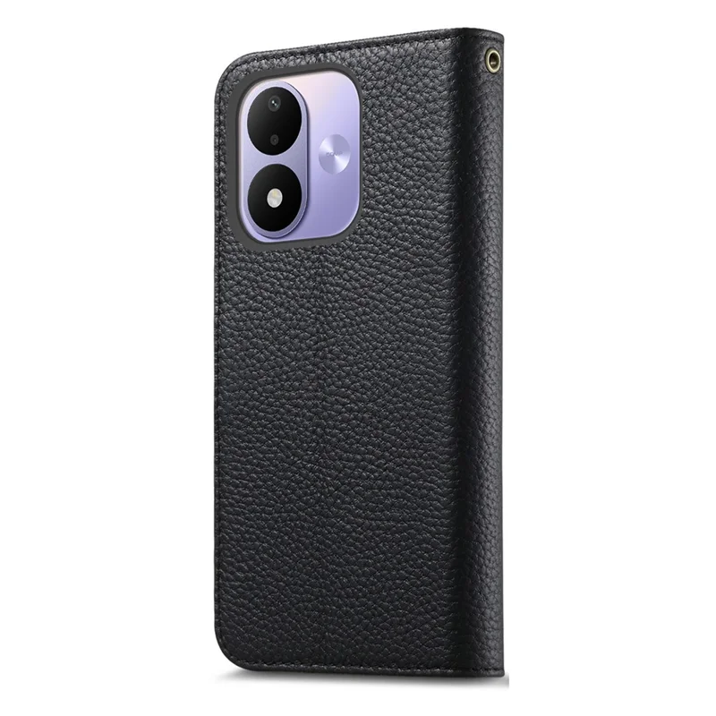 Phone Case for Xiaomi Redmi Note 17 4G (Global) / Note 17 5G (Global) / Note 17 (India / China) 5G , RFID Blocking Wallet Split Leather Cover - Black
