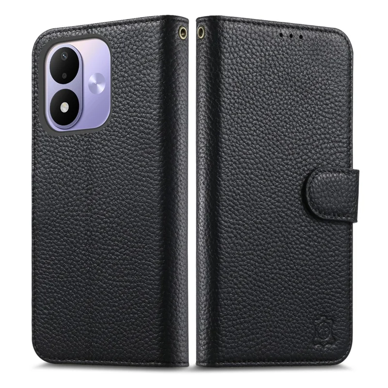 Phone Case for Xiaomi Redmi Note 17 4G (Global) / Note 17 5G (Global) / Note 17 (India / China) 5G , RFID Blocking Wallet Split Leather Cover - Black