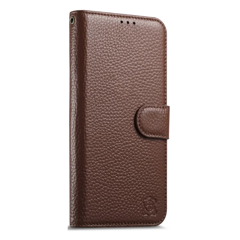 For iPhone 18 Pro Max / 17 Pro Max Case RFID Blocking Wallet Split Leather Phone Cover - Dark Brown