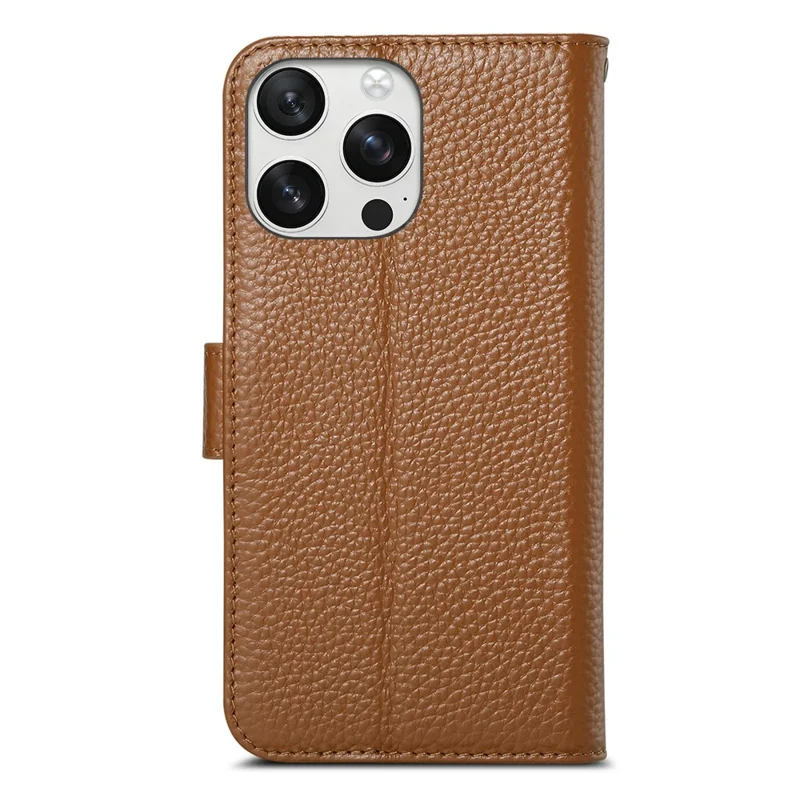 For iPhone 13 Pro Max Case RFID Blocking Wallet Split Leather Phone Cover - Brown