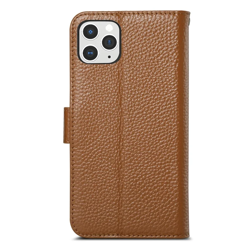 For iPhone 12 Pro Max Case RFID Blocking Wallet Split Leather Phone Cover - Brown