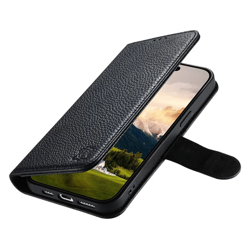 Fodral för Nothing Phone (4b) med RFID-skydd, plånbok, splittrutig läderfodral - Svart