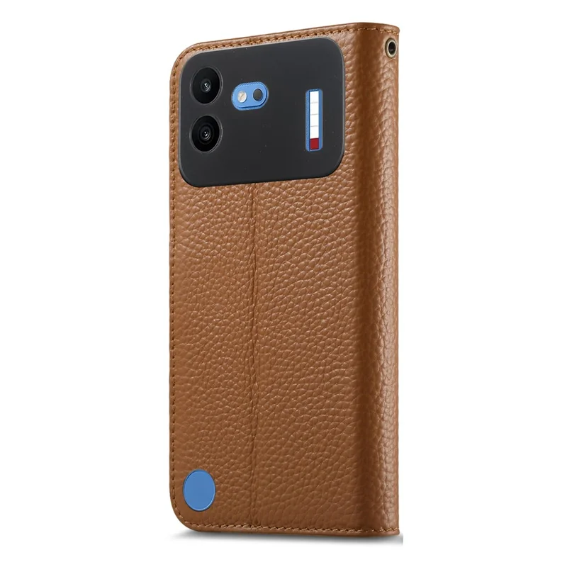 Чехол для Nothing Phone (4b) с RFID-защитой, бумажник, расщепленная кожа - Коричневый