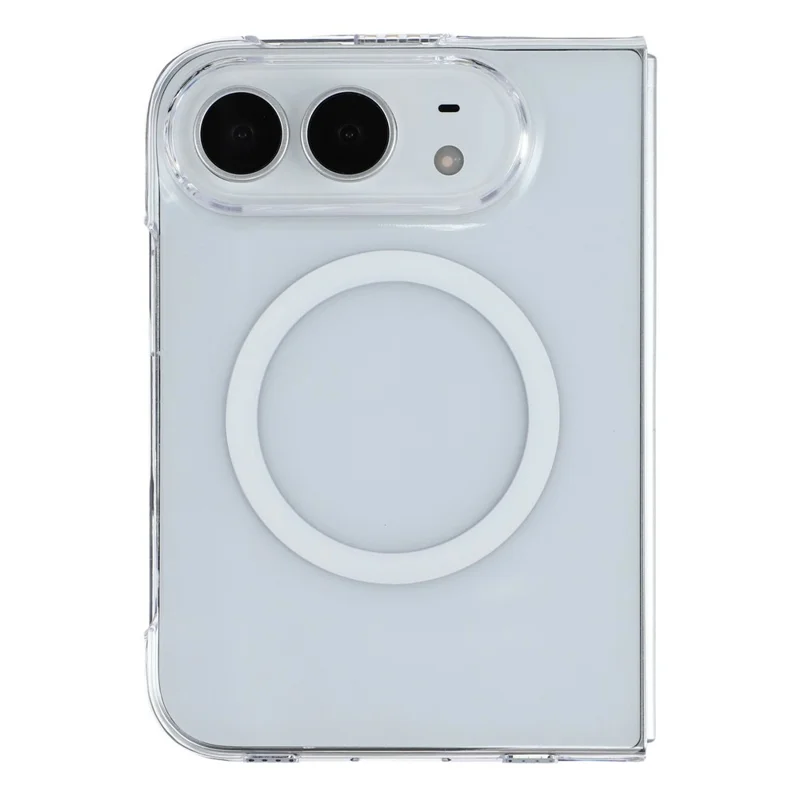 X-LEVEL for iPhone Duo Magnetic Case Clear PC Hinge Protection Phone Cover with Front Frame - Transparent