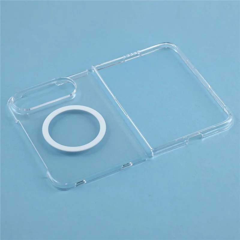 X-LEVEL for iPhone Duo Magnetic Case Clear PC Hinge Protection Phone Cover with Front Frame - Transparent