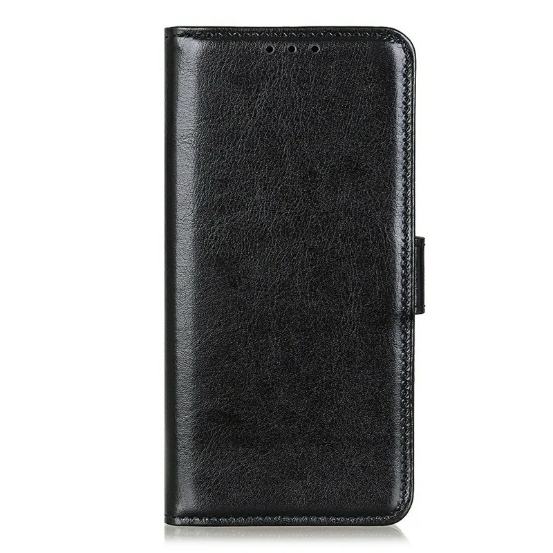 For Xiaomi Redmi Note 17 Pro Max 5G Case Crazy Horse Texture PU Leather Phone Stand Cover - Black