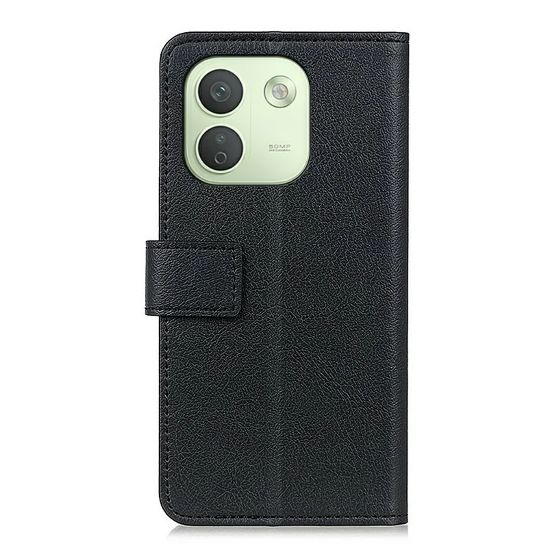 For Xiaomi Redmi Note 17 Pro Max 5G Case PU Leather Stand Wallet Phone Cover - Black