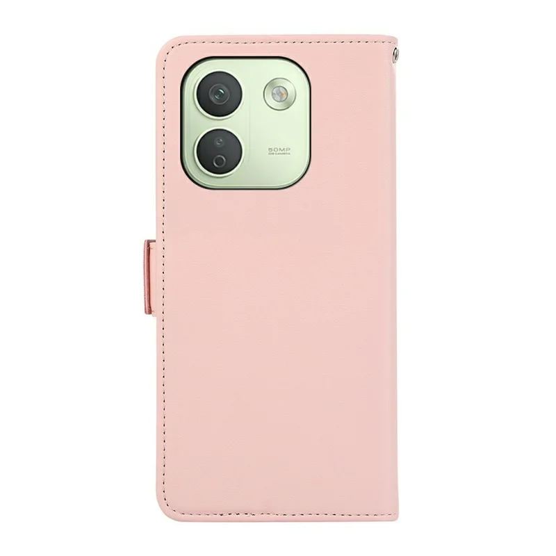 ABEEL For Xiaomi Redmi Note 17 Pro Max 5G Case Leather Phone Cover with RFID Blocking Wallet - Pink