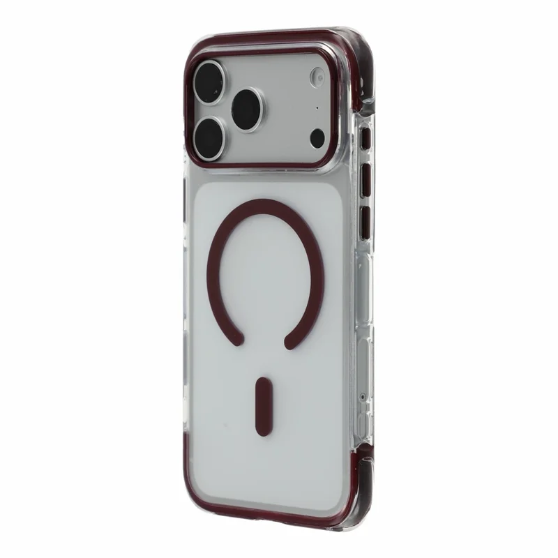 X-LEVEL for iPhone 18 Pro Max / 17 Pro Max Case Compatible with MagSafe PC TPU Anti-drop Airbag Phone Cover - Cherry Red