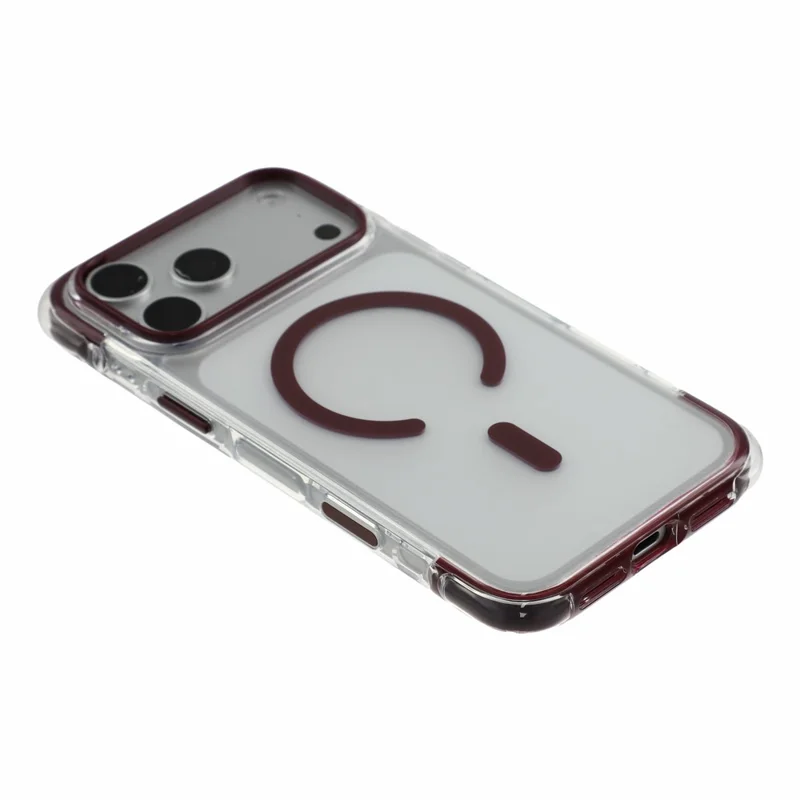 X-LEVEL for iPhone 18 Pro Max / 17 Pro Max Case Compatible with MagSafe PC TPU Anti-drop Airbag Phone Cover - Cherry Red