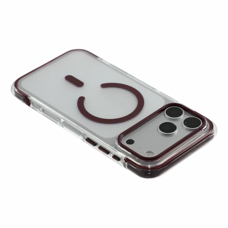 X-LEVEL for iPhone 18 Pro Max / 17 Pro Max Case Compatible with MagSafe PC TPU Anti-drop Airbag Phone Cover - Cherry Red