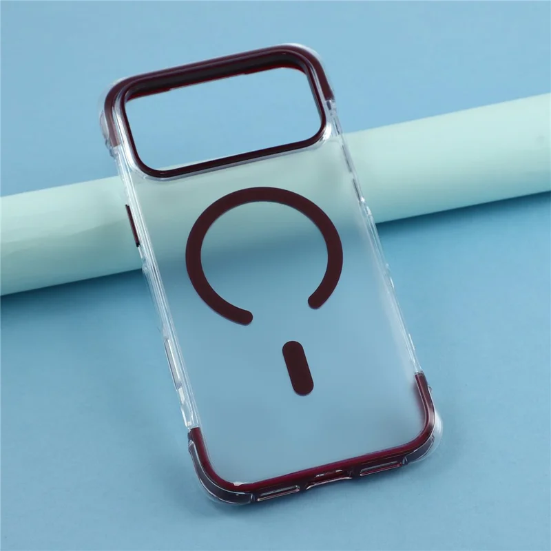 X-LEVEL for iPhone 18 Pro Max / 17 Pro Max Case Compatible with MagSafe PC TPU Anti-drop Airbag Phone Cover - Cherry Red