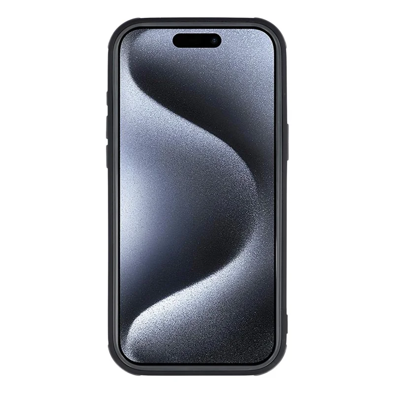 For iPhone 15 Pro Case Rotating Magnetic Kickstand TPU + Acrylic Shockproof Phone Cover - Black