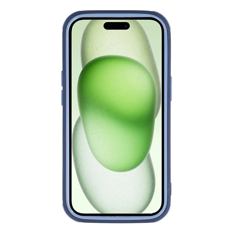For iPhone 15 Case Rotating Magnetic Kickstand TPU + Acrylic Shockproof Phone Cover - Dark Blue