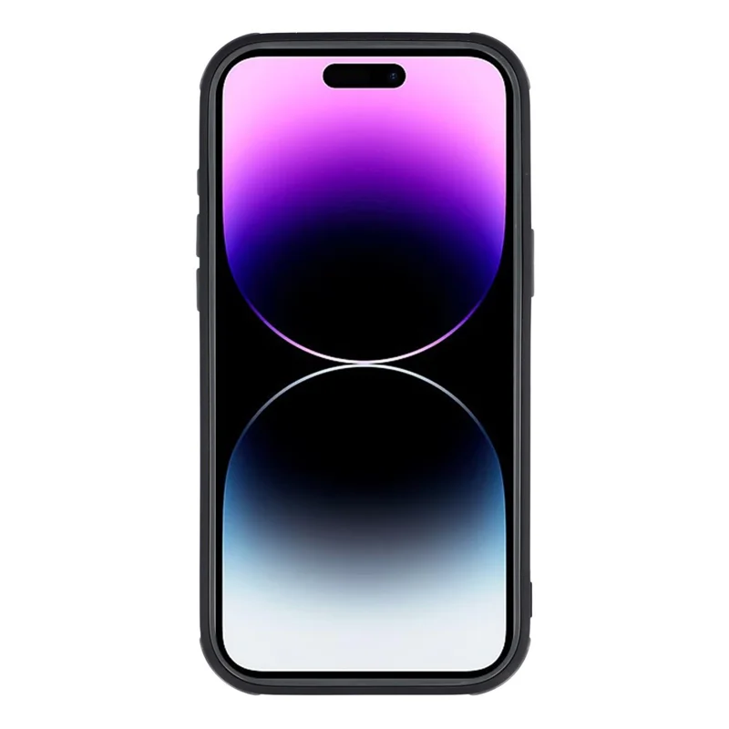 For iPhone 14 Pro Case Rotating Magnetic Kickstand TPU + Acrylic Shockproof Phone Cover - Black