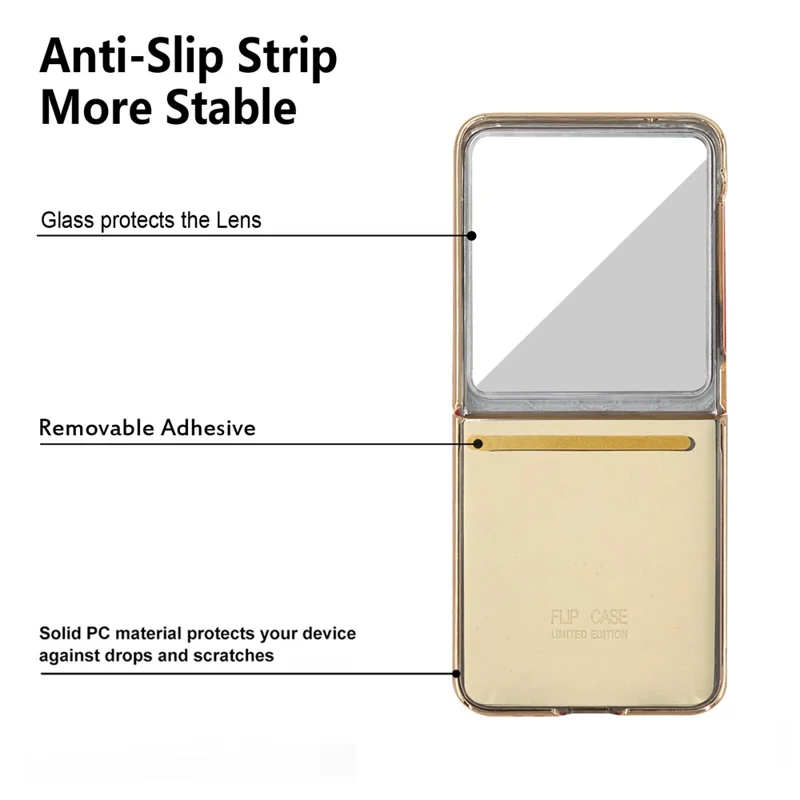 Cover per Samsung Galaxy Z Flip8 con Motivo a Forma di V e Supporto con Anello per Dita - Nero