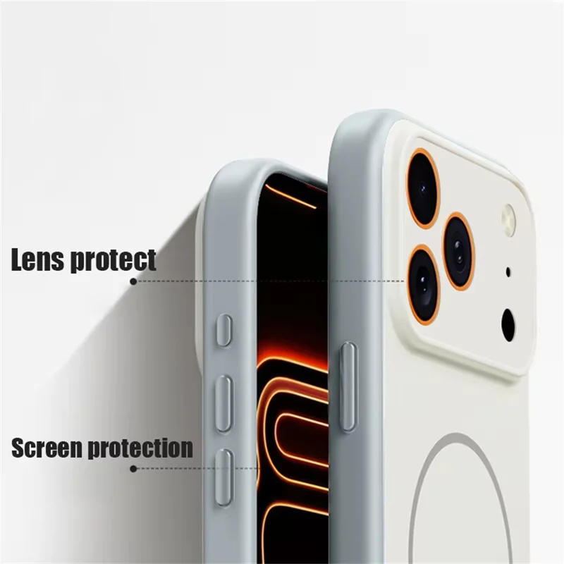 For iPhone 18 Pro / 17 Pro Magnetic Case UV Printing Pattern Precise Camera Cutouts PC + TPU Phone Cover - B050 Gold