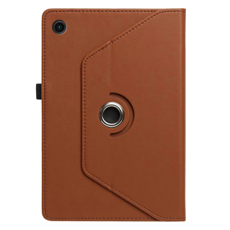 For Lenovo Tab K9 / Tab One Case PU Leather Rotating Stand Card Slots Tablet Cover - Brown