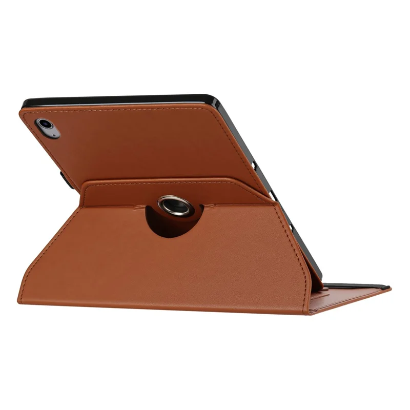 For Samsung Galaxy Tab S12+ Case PU Leather Rotating Stand Card Slots Tablet Cover - Brown