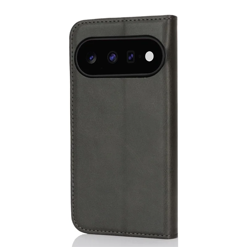 For Google Pixel 11 Case PU Leather Calf Textured Magnetic Closing Smart Phone Cover - Black