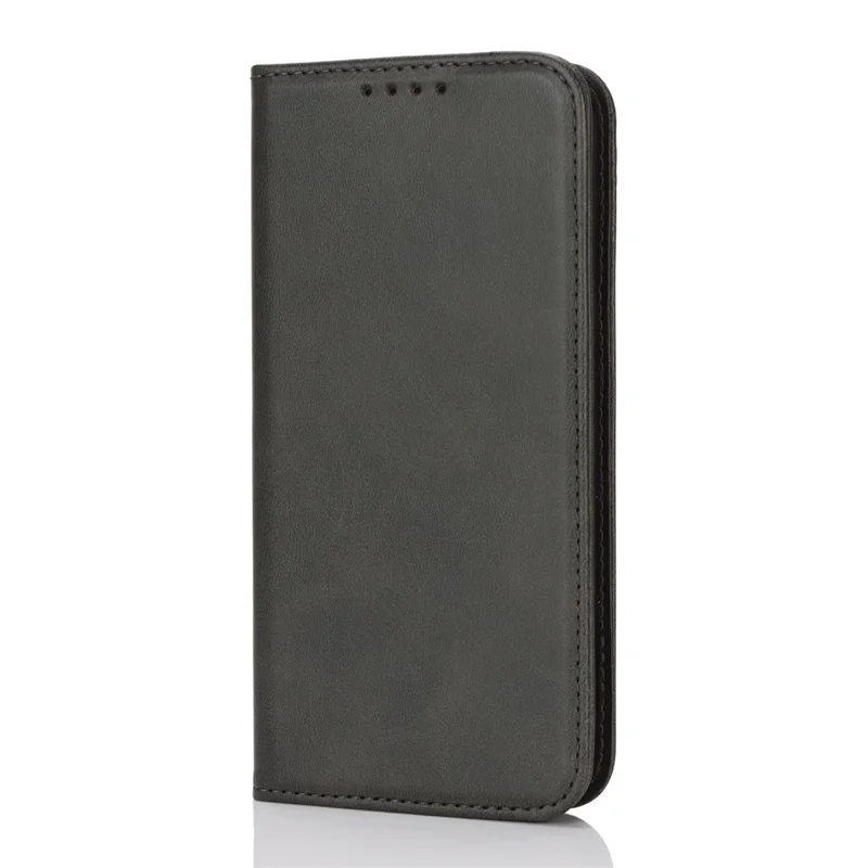 For Google Pixel 11 Case PU Leather Calf Textured Magnetic Closing Smart Phone Cover - Black