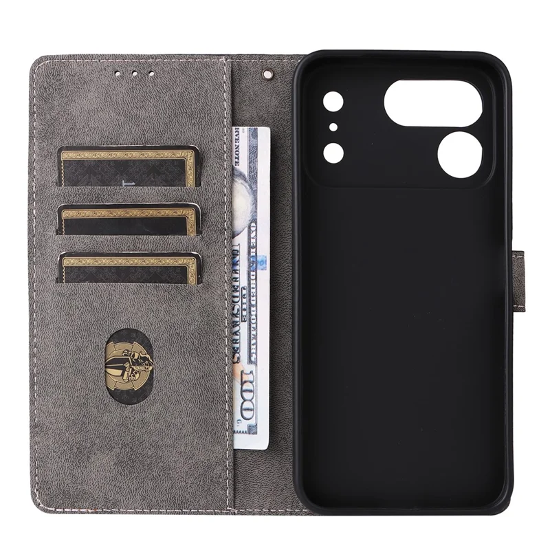 For TECNO Spark 50 Pro 4G Wallet Case RFID Blocking PU Leather Phone Cover Stand with Strap - Black