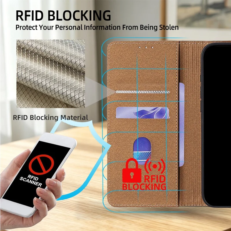 For iPhone 17 Pro Max Case Crocodile Pattern Genuine Cow Leather RFID Blocking Wallet Stand Phone Cover - Black