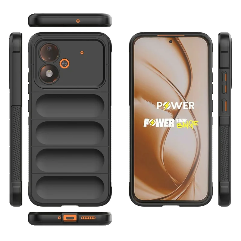 For Xiaomi Poco M8 Power 5G Phone Case Anti-Drop Soft TPU Rugged Back Cover - Black