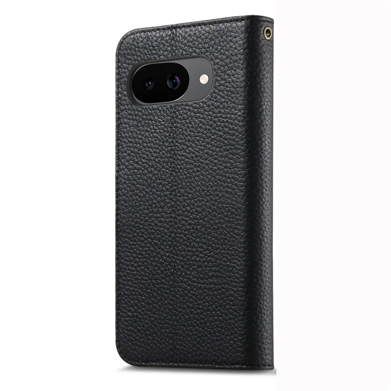 Capa de Carteira em Couro Split para Google Pixel 10a com Bloqueio RFID e Protector de Ecrã de Vidro Temperado - Preto