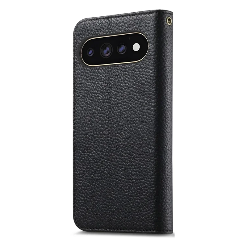 For Google Pixel 11 Pro XL Case Split Leather Wallet RFID-blokerende telefonbeskyttelse med skærmværn af kvalitetshårdet glas - Sort