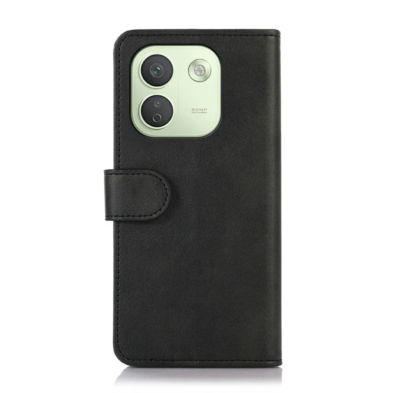For Xiaomi Redmi Note 17 Pro Max 5G Case Cowhide Texture Leather Wallet Phone Cover with Stand - Black
