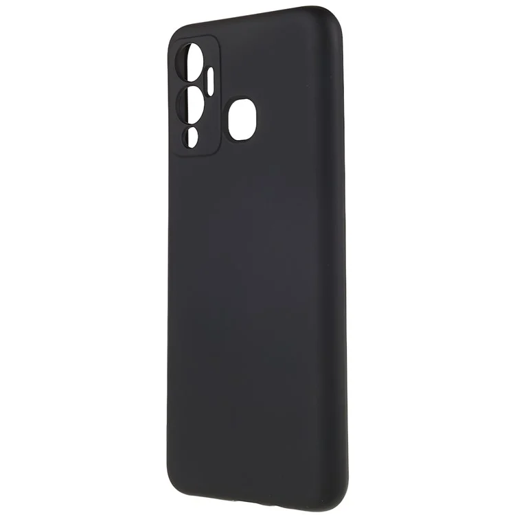 Funda para Infinix Hot 12 Play 4G, borde en arco de 2.0 mm de grosor, funda protectora a prueba de golpes de TPU - Negro