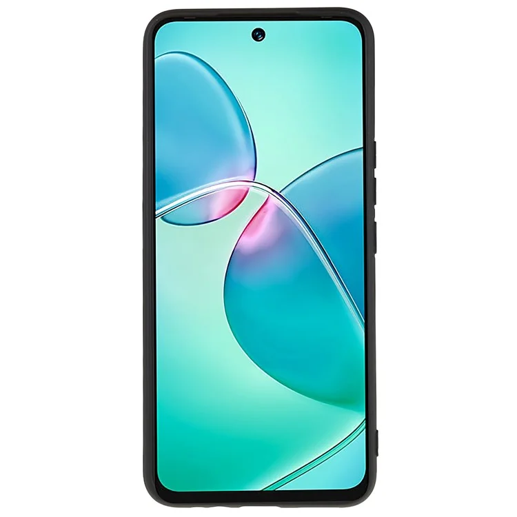 Funda para Infinix Hot 12 Play 4G, borde en arco de 2.0 mm de grosor, funda protectora a prueba de golpes de TPU - Negro