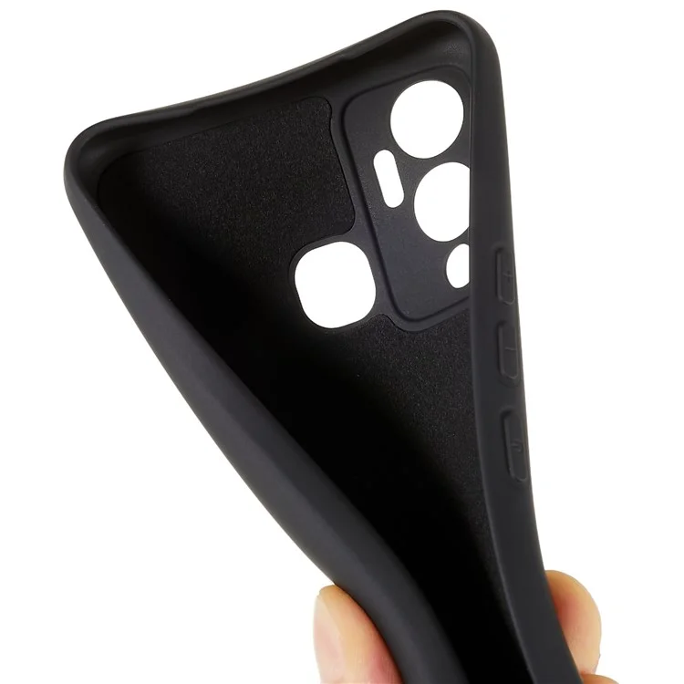 Funda para Infinix Hot 12 Play 4G, borde en arco de 2.0 mm de grosor, funda protectora a prueba de golpes de TPU - Negro