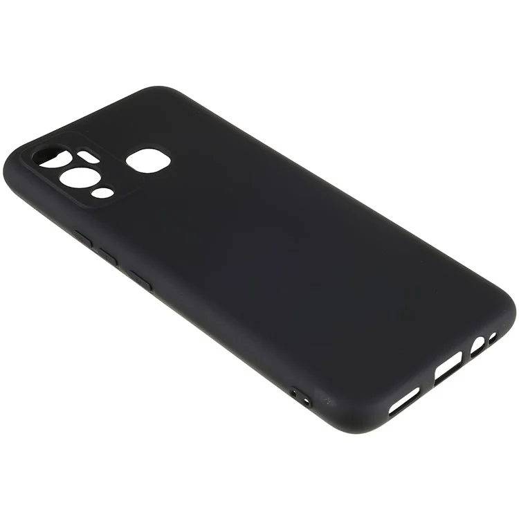 Funda para Infinix Hot 12 Play 4G, borde en arco de 2.0 mm de grosor, funda protectora a prueba de golpes de TPU - Negro