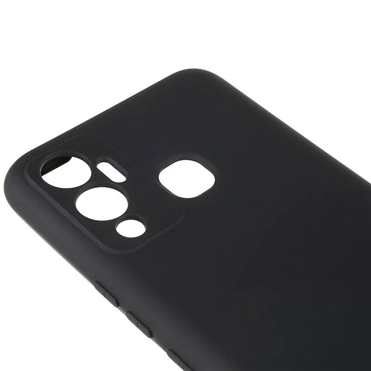 Funda para Infinix Hot 12 Play 4G, borde en arco de 2.0 mm de grosor, funda protectora a prueba de golpes de TPU - Negro