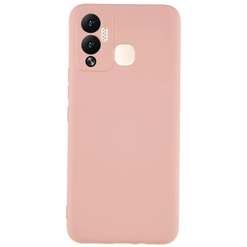 Pour Infinix Hot 12 Play 4G Liquid Silicone Texture Smooth Touch Case Arc Edge 2.0mm Thick TPU Shockproof Protective Phone Cover - Rose
