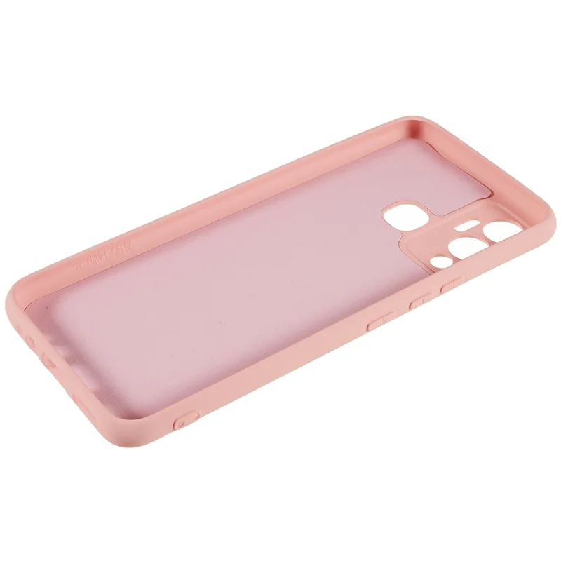 Pour Infinix Hot 12 Play 4G Liquid Silicone Texture Smooth Touch Case Arc Edge 2.0mm Thick TPU Shockproof Protective Phone Cover - Rose