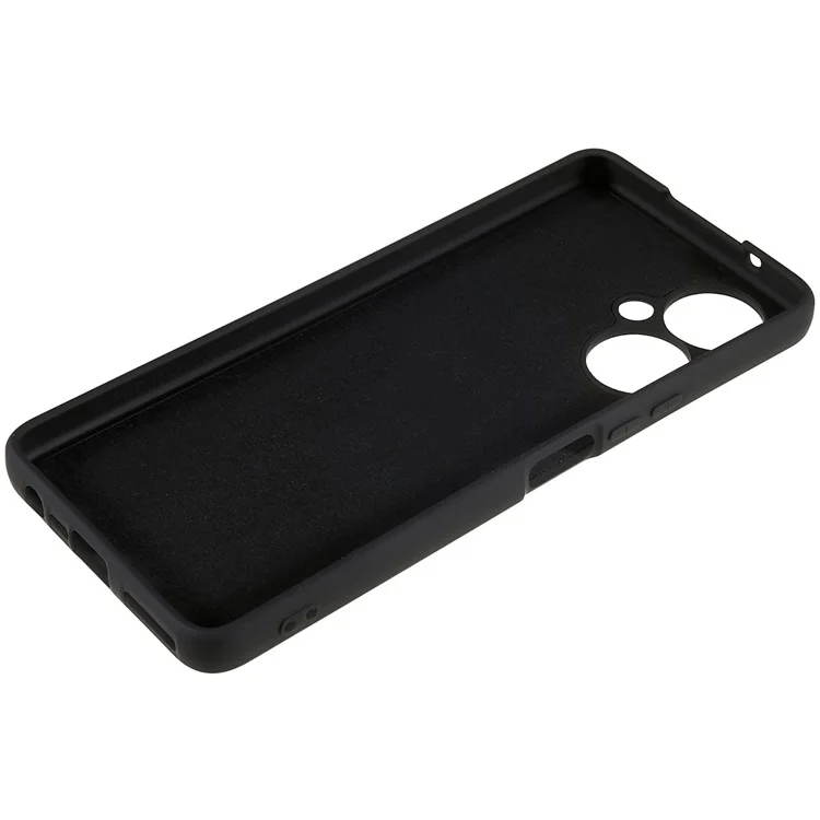 For Tecno Camon 19 5G / Camon 19 Pro 5G Liquid Silicone Texture TPU Case Arc Edge 2.0mm Thick Drop Protection Phone  Cover - Black