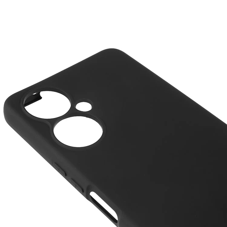 For Tecno Camon 19 5G / Camon 19 Pro 5G Liquid Silicone Texture TPU Case Arc Edge 2.0mm Thick Drop Protection Phone  Cover - Black