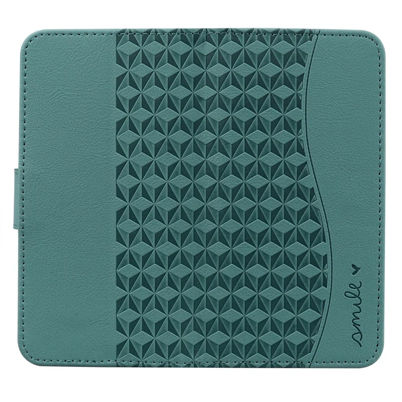 For iPhone Duo Case Rhombus Pattern Leather Wallet Phone Cover - Green