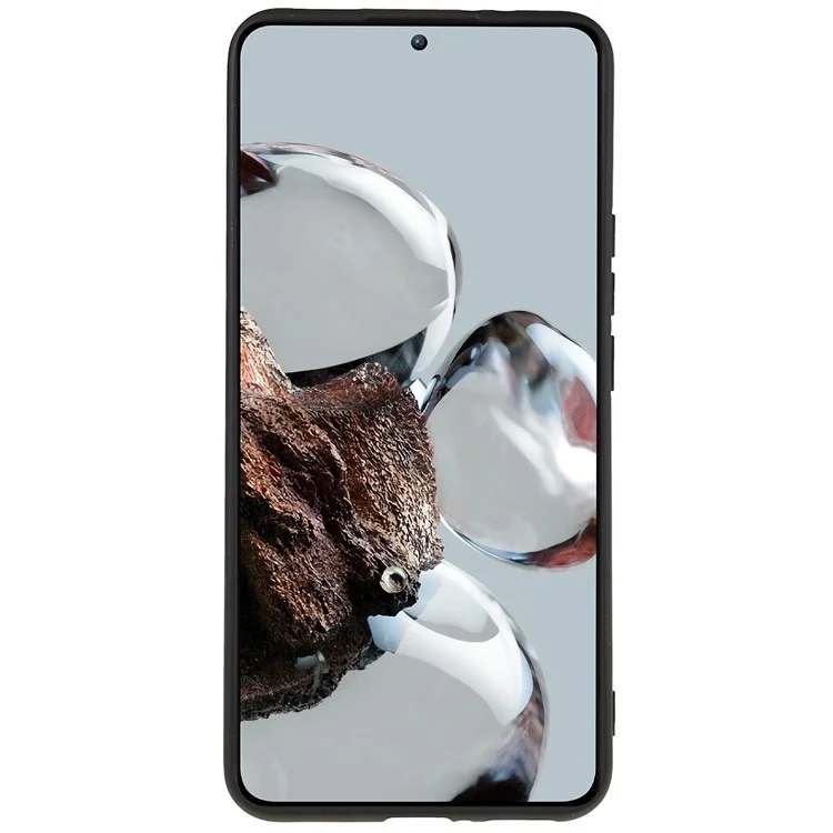 For Xiaomi 12T 5G / Redmi K50 Ultra 5G Soft TPU Arc Edge 2.0mm Thick Protective Cover Liquid Silicone Texture Camera Protection Phone Case - Black