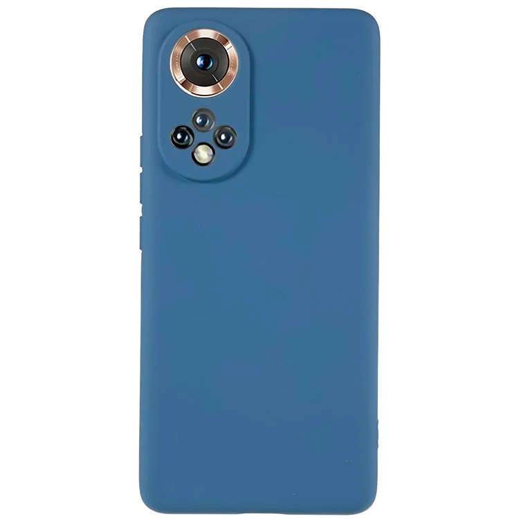 For Honor 50 / Huawei nova 9 Soft TPU 2.0mm Thick Anti-Scratch Phone Case Liquid Silicone Texture Arc Edge Non-Slip Cover - Blue