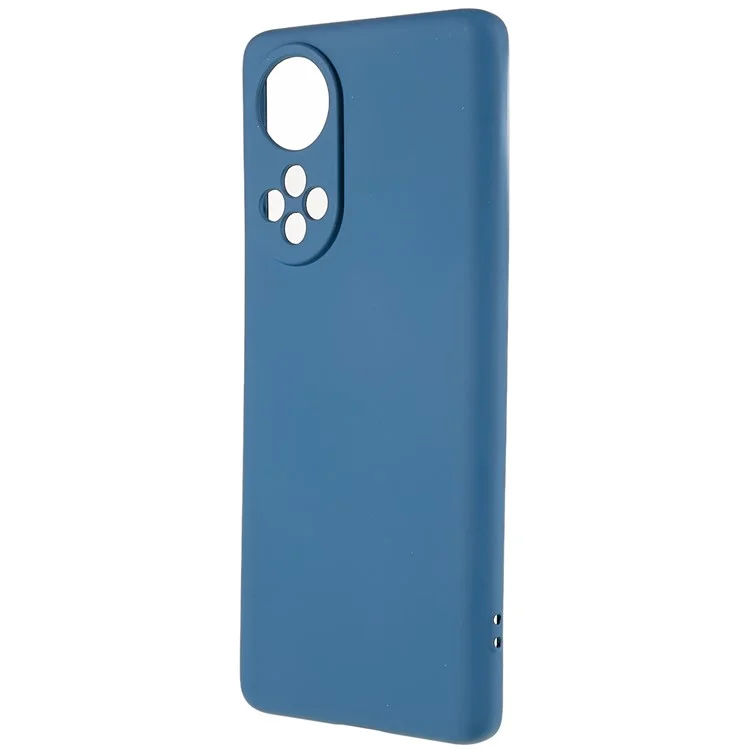 For Honor 50 / Huawei nova 9 Soft TPU 2.0mm Thick Anti-Scratch Phone Case Liquid Silicone Texture Arc Edge Non-Slip Cover - Blue