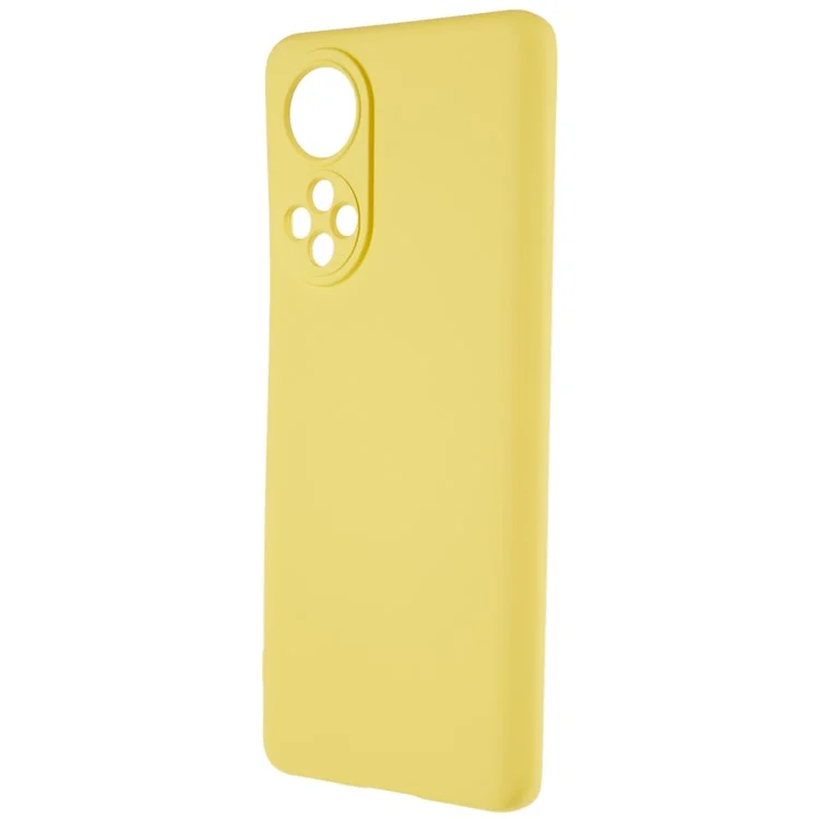 For Honor 50 / Huawei nova 9 Soft TPU 2.0mm Thick Anti-Scratch Phone Case Liquid Silicone Texture Arc Edge Non-Slip Cover - Yellow