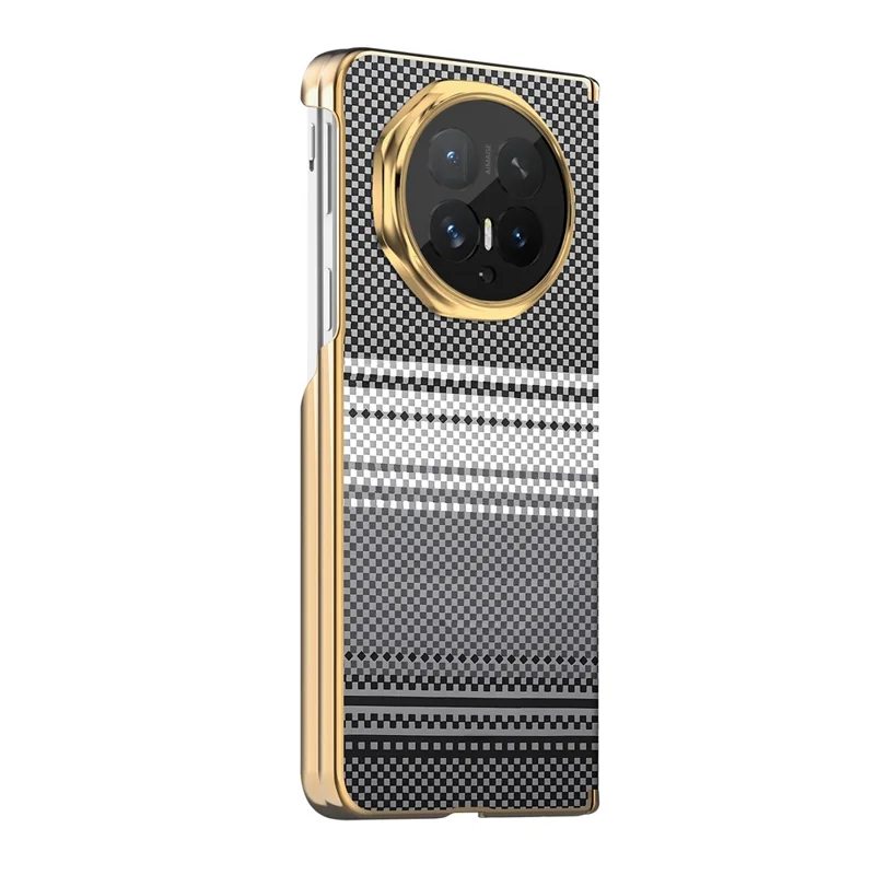 For Honor Magic V6 5G Magnetisk Case Hinge-beskyttelse Farvegradient Læder + PC Skockabsorberende Telefonbeskyttelse - Sort