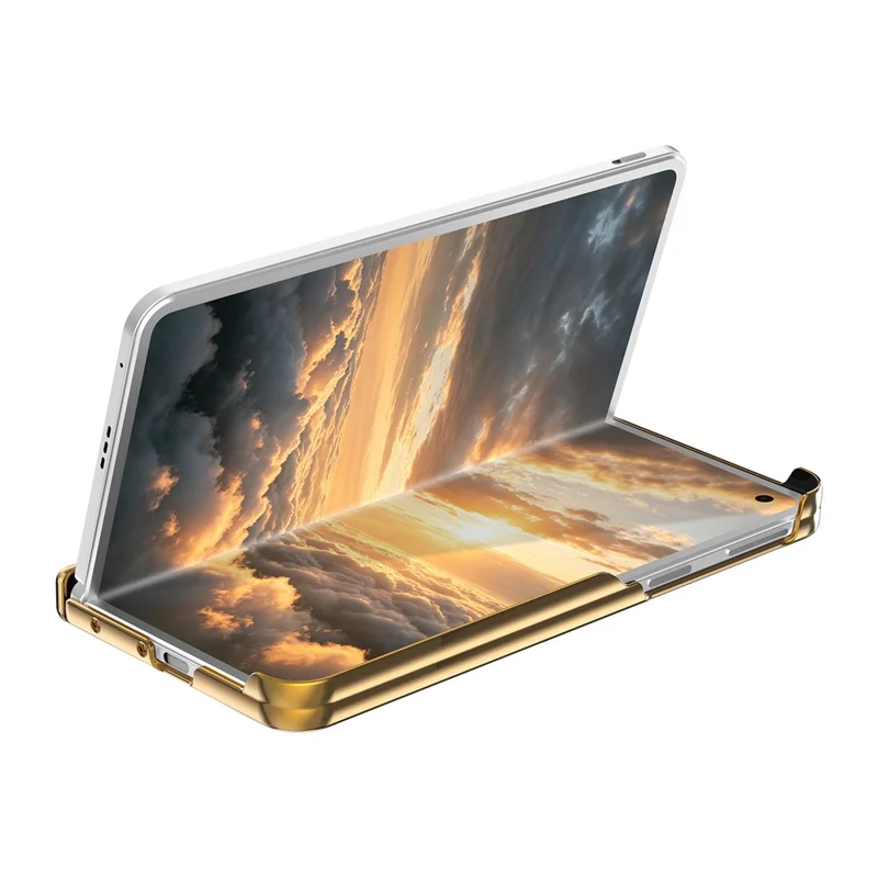 For Honor Magic V6 5G Magnetisk Case Hinge-beskyttelse Farvegradient Læder + PC Skockabsorberende Telefonbeskyttelse - Sort